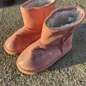 Sparkly Pink Toddler Boots old navy size 8